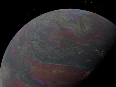 alien moon 009 Low-poly 3D model