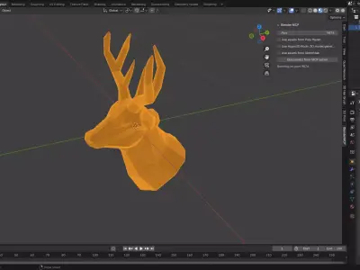 Geometric Deer Head 3D Print Model 3D print model