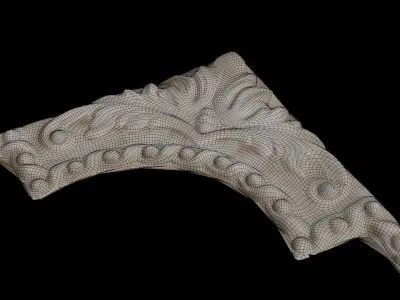 Architectural Corbel Scan Low-poly 3D model
