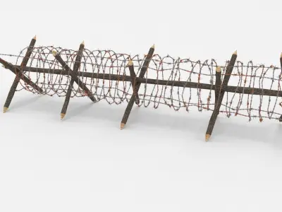 Barb Wire Obstacle 3D model