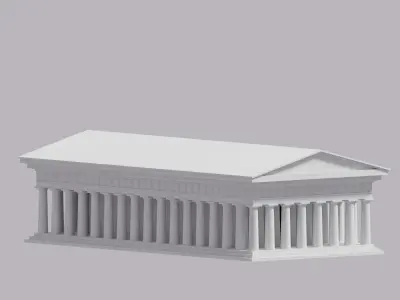Greek The Parthenon Low-poly 3D model