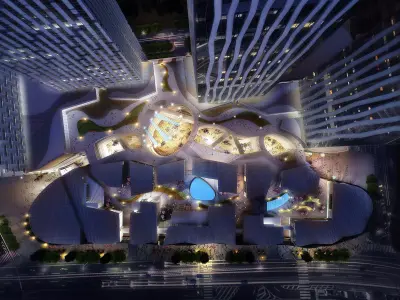 3Dmax fashion city commercial square building 297 3D model