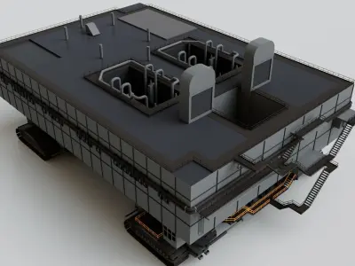 Nasa Crawler Mobile Launch Platform and Space Shuttle Rocket 3D model