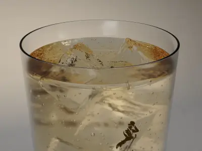 Highball glass drink Johnnie Walker 3D model