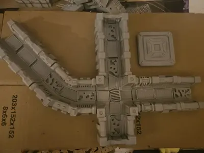 Sci Fi Trench Set part 1 3D print model