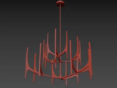 Tusk Chandelier 1 3D model