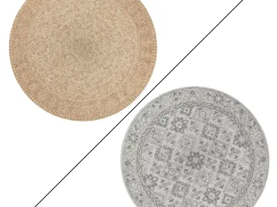 Round Rug Set 19 3D model