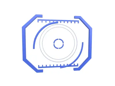 UHD High-tech Graphical Interface v2 003 Low-poly 3D model
