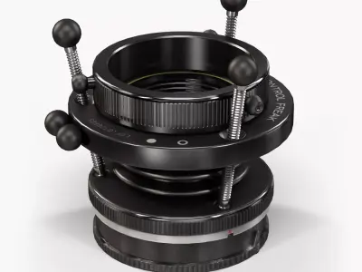 Lensbaby Control Freak lens Low-poly 3D model