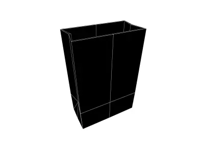 Paper Bag v1 001 Low-poly 3D model