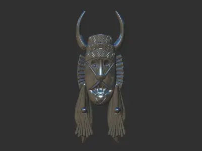 scary demon mask 3D print model