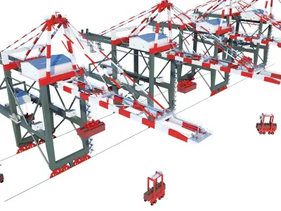 Harbour Gantry Crane 3D model