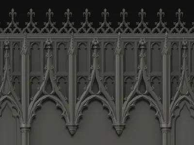 Gothic pannel 3D model