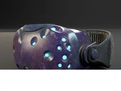 Sci-Fi Nano Hacker Headset Visor MK1 Low-poly 3D model