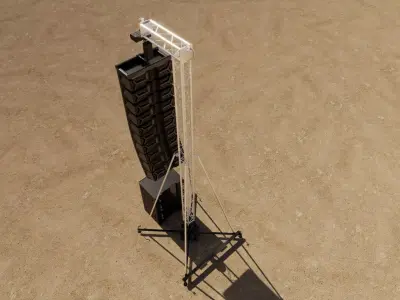Concert Speaker Line Array Tower 3D model