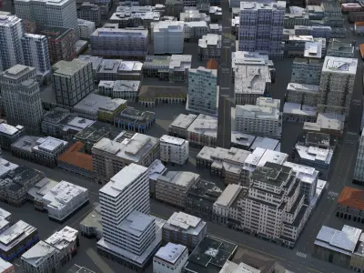 City 84 Low-poly 3D model