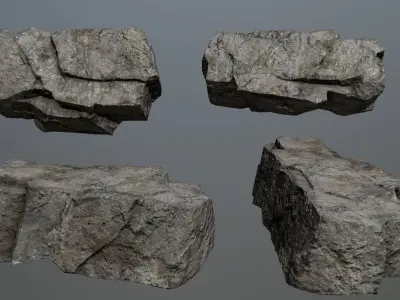Rock Set 18 Low-poly 3D model