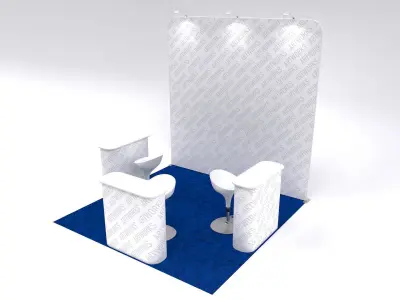 Exhibition booth 10x10ft 3DM003  3D model