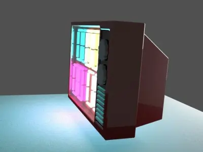 Sci-fi Television  Low-poly 3D model