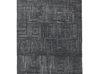 TESSARA HAND-KNOTTED WOOL RUG B 3D model