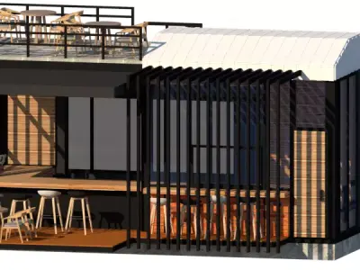 cafe container 3D model