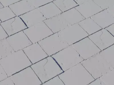 Cracked Limestone Flag Pavers PBR Texture  Texture