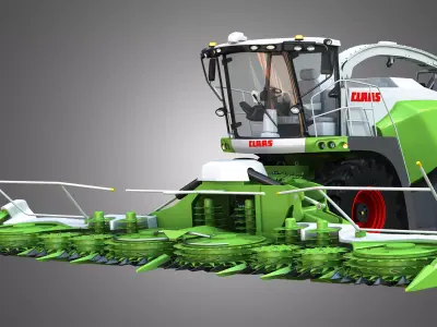 Claas Jaguar Harvester - with Front Harvester Tool 3D model