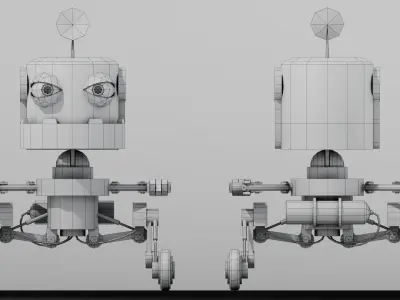 MARCO Service Bot Low-poly 3D model