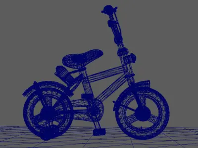 Stylish vintage bicycle Low-poly 3D model purchase