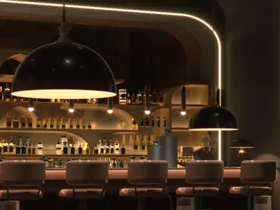 Modern bar 3D model