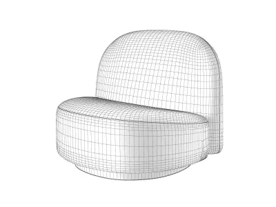 Elysee Armchair and Footrest 3D model