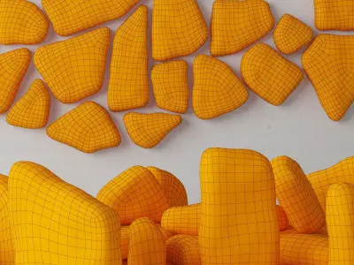 Collection stone chip 3D model