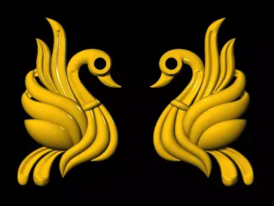 Tops earrings  3D print model