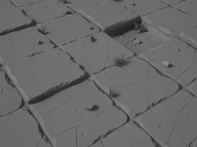 Stone Floor Free low-poly 3D model