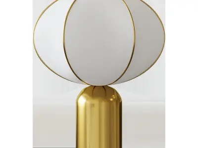 TABLE LAMP GOLD COLOR BALLOON 3D model