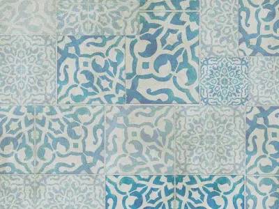 Aqua Zellige Pattern Wallpaper Texture Texture