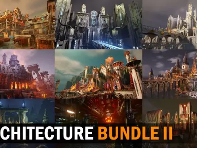 Architecture Bundle II Low-poly 3D model