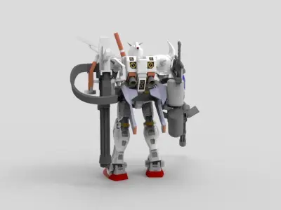 Gundam RX-78 Custom Gutling 3D model
