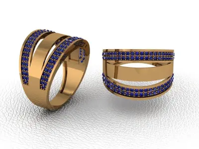 ring 50 pieces drawing 3d rihone drawing ring rings 3D print model