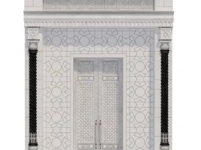 Arabic turkish islamic architectural element set 501 3D model