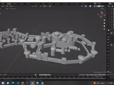 Winterfell from Game of Thrones 3D model