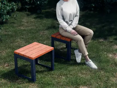 Garden Chair 01 Low-poly 3D model