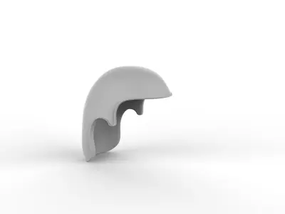 skull versus helmet 3D print model