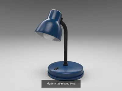 Modern table lamp set 3D Model Pack
