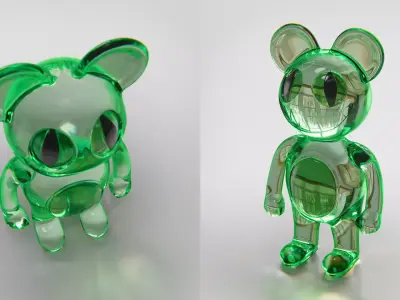 Glass with dispersion effects and caustics 3D model