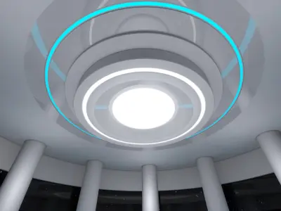 Sci Fi Room Low-poly 3D model 15