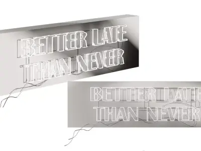 Neon Better Late Than Never 3D model