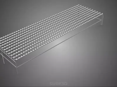 LARGE HYDROPONIC RACK NETCUP NFT SYSTEM ARRAY GARDENING FARMING 3D model