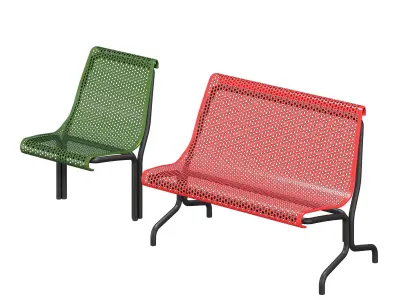 Contour bench metal 3D model