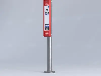 Toronto Bus Stop 03 3D model